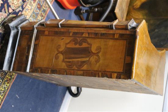 A late 17th century North Italian walnut chest W.2ft 8in. D.1ft 2in. H.3ft 2in.